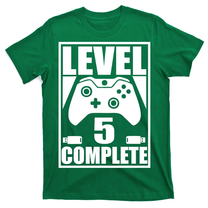 Level 5 Complete Video Gamer 5th Birthday T-Shirt