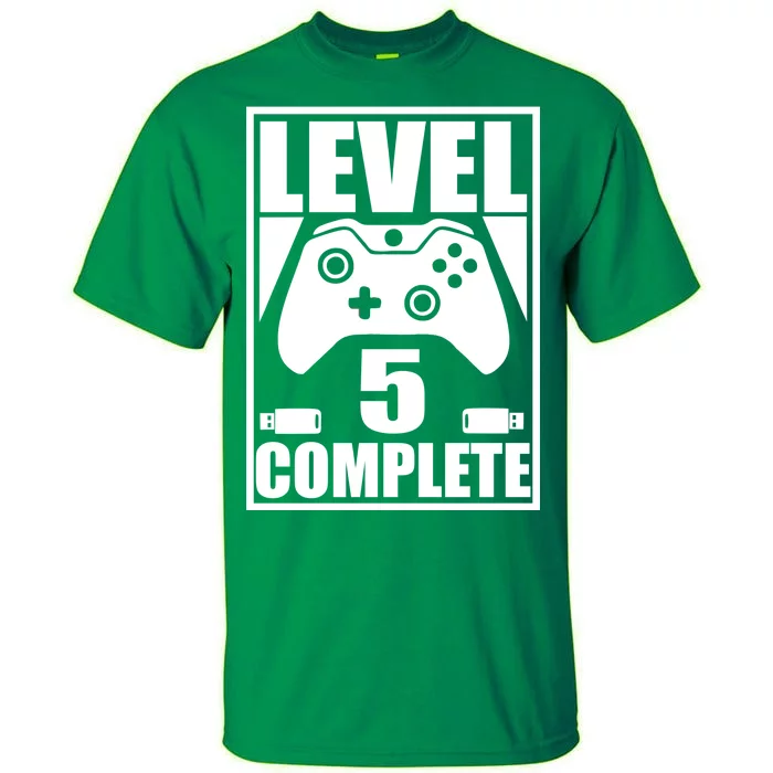 Level 5 Complete Video Gamer 5th Birthday Tall T-Shirt