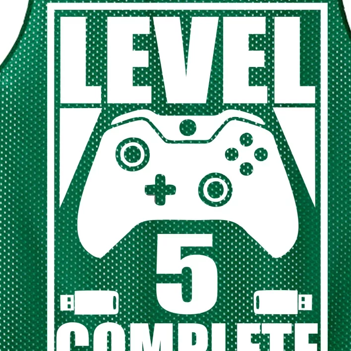 Level 5 Complete Video Gamer 5th Birthday Mesh Reversible Basketball Jersey Tank