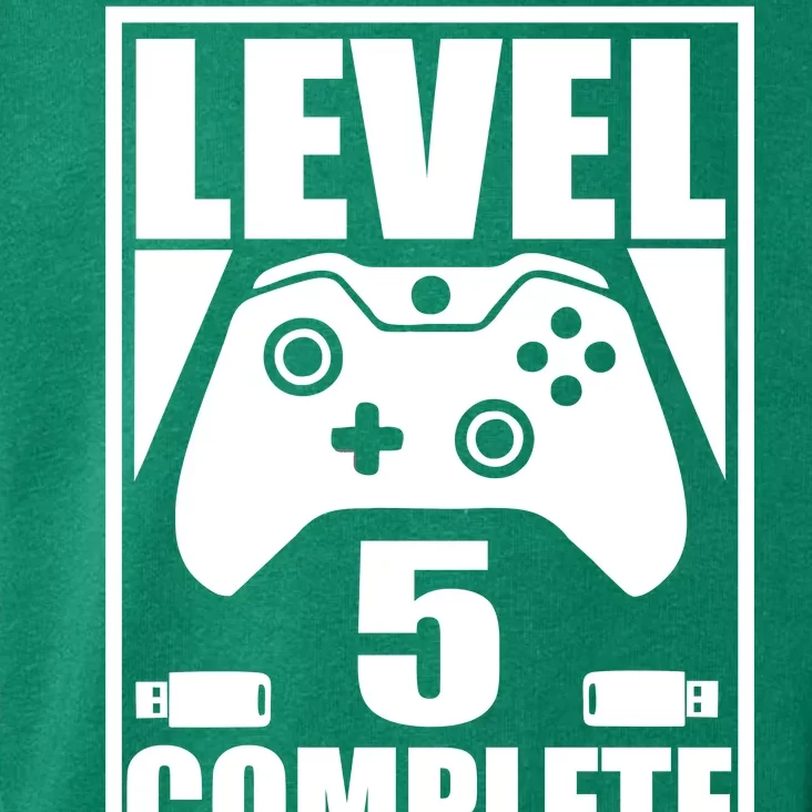 Level 5 Complete Video Gamer 5th Birthday Toddler Hoodie