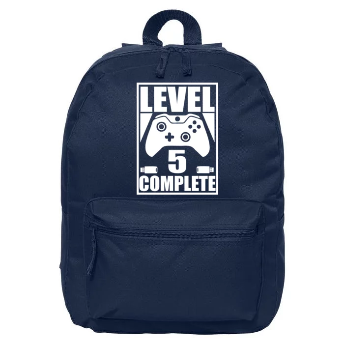 Level 5 Complete Video Gamer 5th Birthday 16 in Basic Backpack