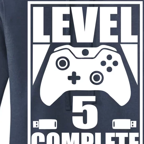 Level 5 Complete Video Gamer 5th Birthday Women's Pullover Hoodie