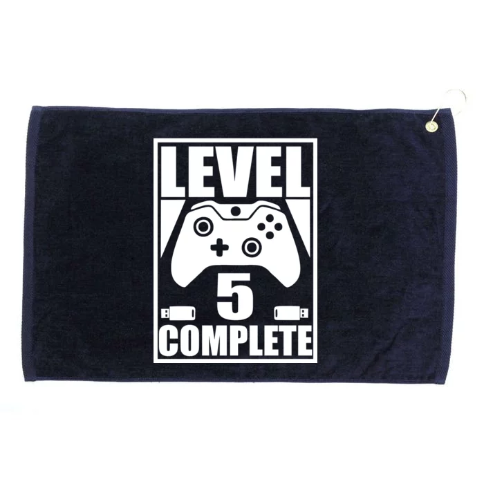 Level 5 Complete Video Gamer 5th Birthday Grommeted Golf Towel