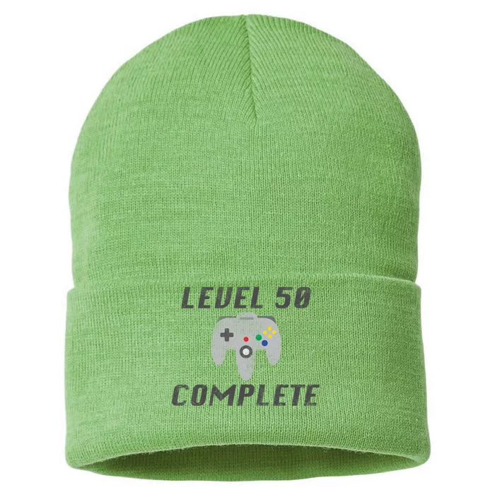 Level 50 Complete 50th Birthday Sustainable Knit Beanie