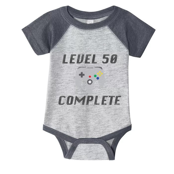 Level 50 Complete 50th Birthday Infant Baby Jersey Bodysuit