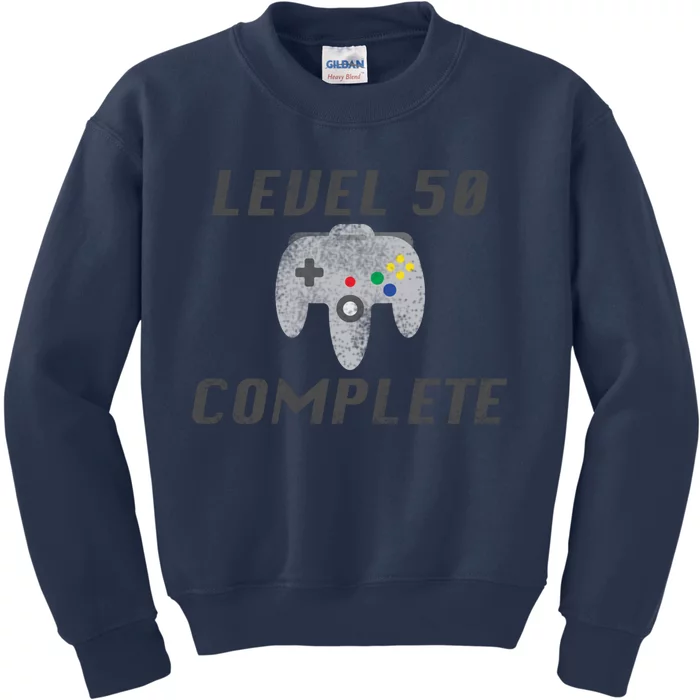 Level 50 Complete 50th Birthday Kids Sweatshirt