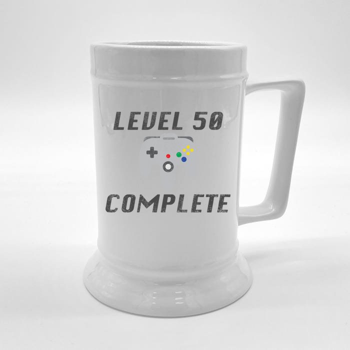 Level 50 Complete 50th Birthday Front & Back Beer Stein