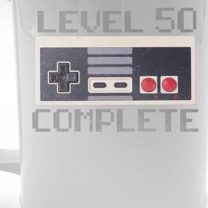 Level 50 Complete Retro Gamer 50th Birthday Front & Back Beer Stein