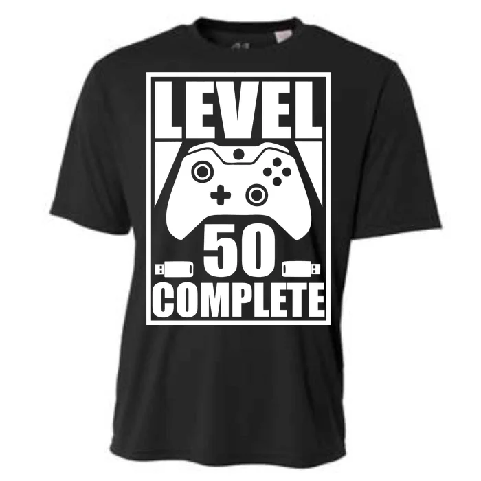 Level 50 Complete Video Gamer 50th Birthday Cooling Performance Crew T-Shirt