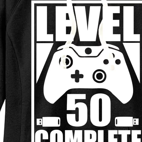 Level 50 Complete Video Gamer 50th Birthday Women's Fleece Hoodie