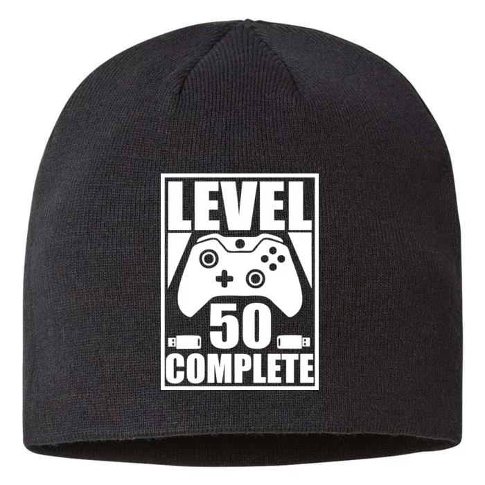 Level 50 Complete Video Gamer 50th Birthday 8 1/2in Sustainable Knit Beanie