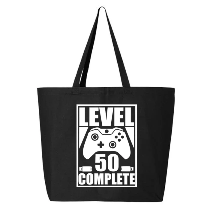 Level 50 Complete Video Gamer 50th Birthday 25L Jumbo Tote