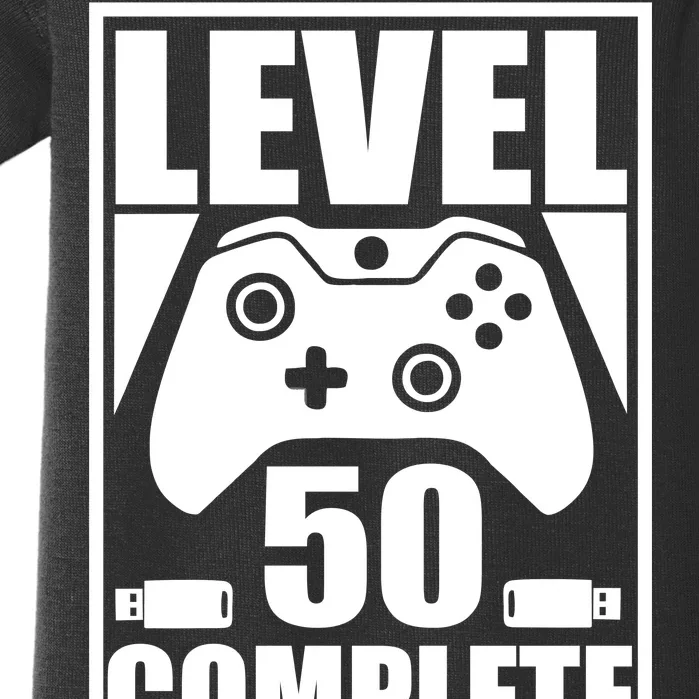 Level 50 Complete Video Gamer 50th Birthday Baby Bodysuit