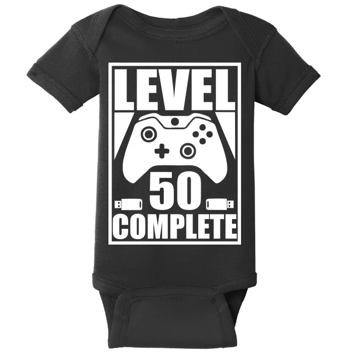 Level 50 Complete Video Gamer 50th Birthday Baby Bodysuit