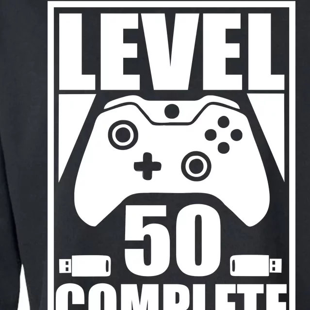 Level 50 Complete Video Gamer 50th Birthday Cropped Pullover Crew