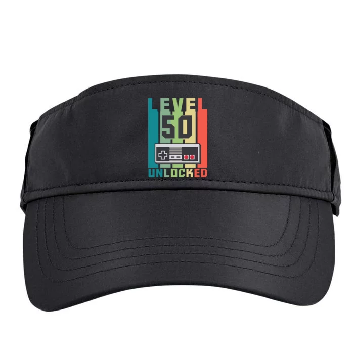 Level 50 Unlocked Funny Retro Gamer Birthday Adult Drive Performance Visor