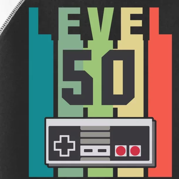 Level 50 Unlocked Funny Retro Gamer Birthday Toddler Fine Jersey T-Shirt