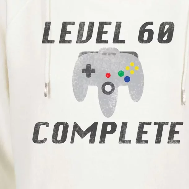 Level 60 Complete 60th Birthday Womens Funnel Neck Pullover Hood