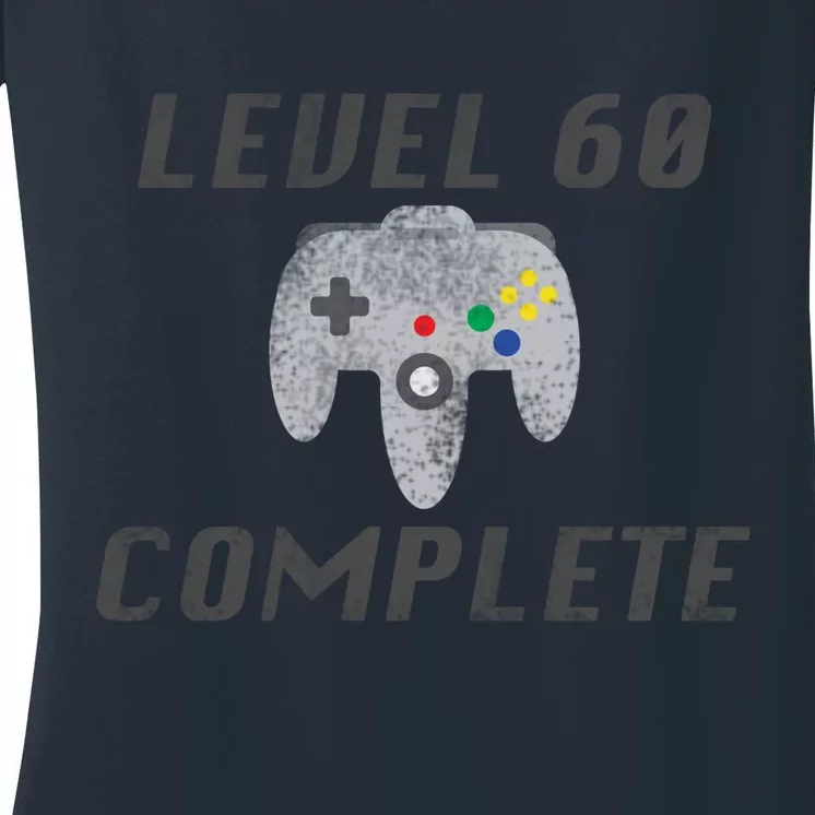 Level 60 Complete 60th Birthday Women's V-Neck T-Shirt