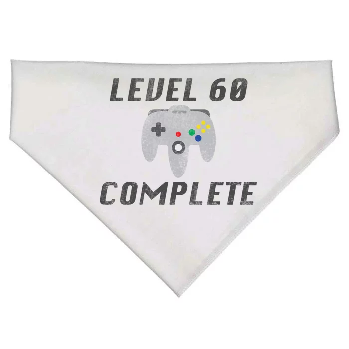 Level 60 Complete 60th Birthday USA-Made Doggie Bandana