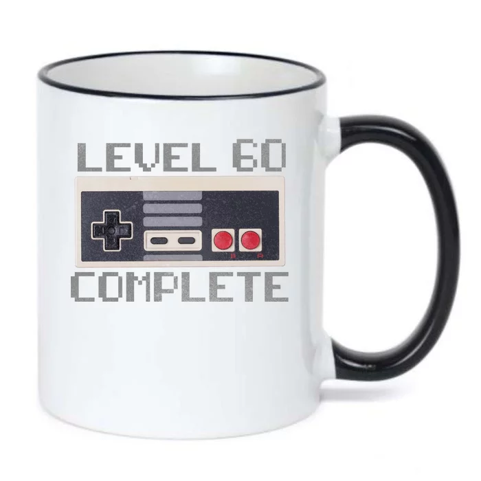 Level 60 Complete Retro Gamer 60th Birthday Black Color Changing Mug