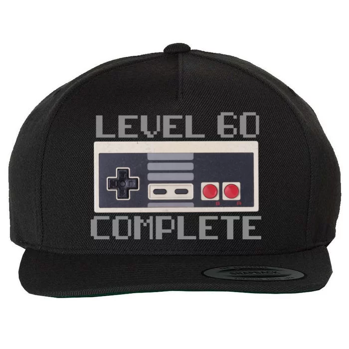 Level 60 Complete Retro Gamer 60th Birthday Wool Snapback Cap