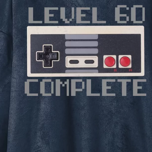 Level 60 Complete Retro Gamer 60th Birthday Hooded Wearable Blanket