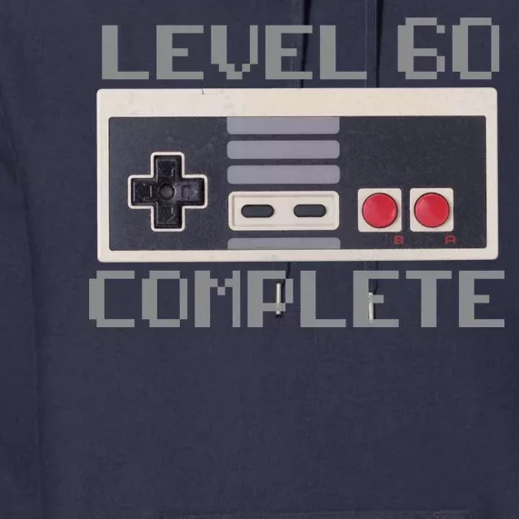 Level 60 Complete Retro Gamer 60th Birthday Premium Hoodie