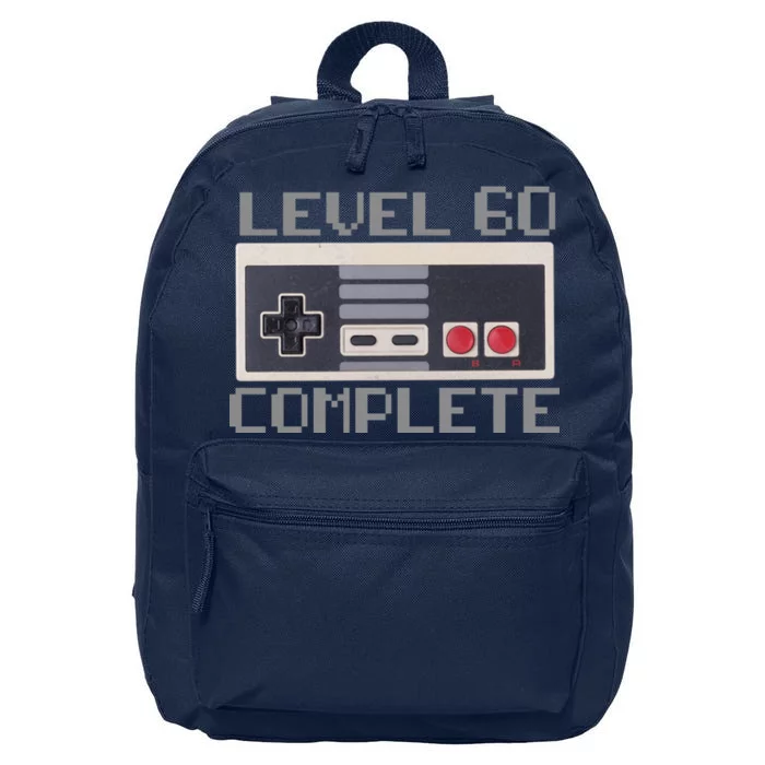 Level 60 Complete Retro Gamer 60th Birthday 16 in Basic Backpack