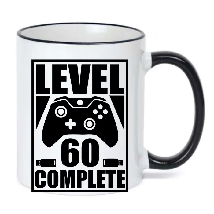 Level 60 Complete Video Gamer 60th Birthday Black Color Changing Mug