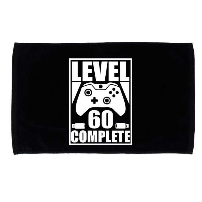 Level 60 Complete Video Gamer 60th Birthday Microfiber Hand Towel