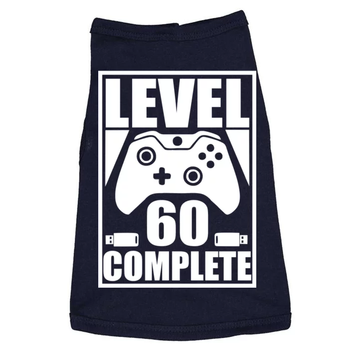 Level 60 Complete Video Gamer 60th Birthday Doggie Tank