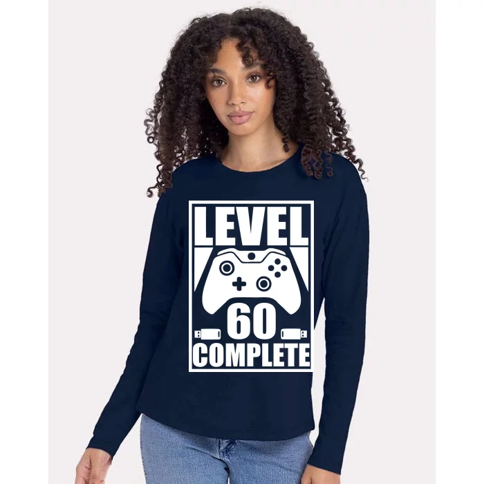 Level 60 Complete Video Gamer 60th Birthday Womens Cotton Relaxed Long Sleeve T-Shirt