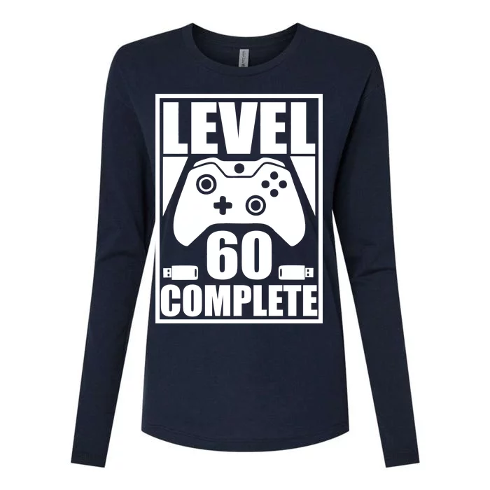 Level 60 Complete Video Gamer 60th Birthday Womens Cotton Relaxed Long Sleeve T-Shirt