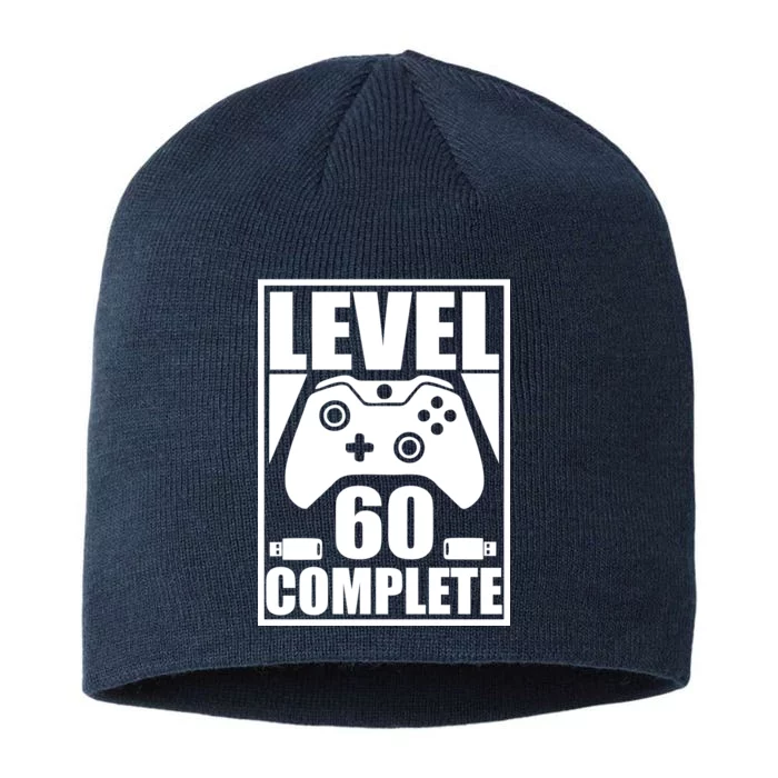 Level 60 Complete Video Gamer 60th Birthday 8 1/2in Sustainable Knit Beanie