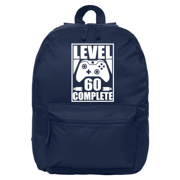 Level 60 Complete Video Gamer 60th Birthday 16 in Basic Backpack