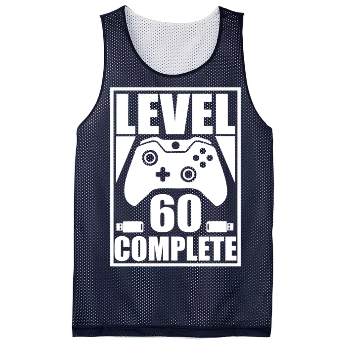 Level 60 Complete Video Gamer 60th Birthday Mesh Reversible Basketball Jersey Tank