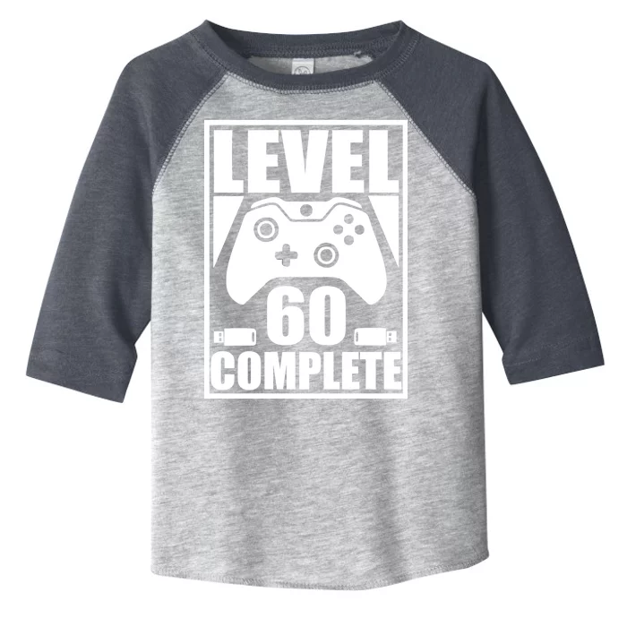 Level 60 Complete Video Gamer 60th Birthday Toddler Fine Jersey T-Shirt