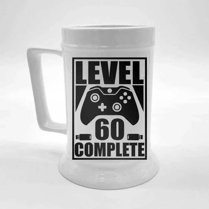 Level 60 Complete Video Gamer 60th Birthday Front & Back Beer Stein