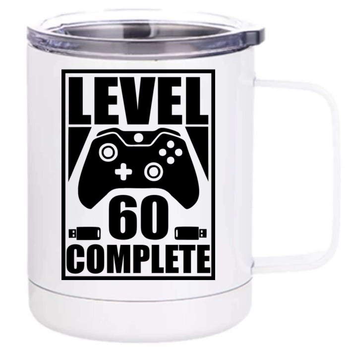 Level 60 Complete Video Gamer 60th Birthday Front & Back 12oz Stainless Steel Tumbler Cup