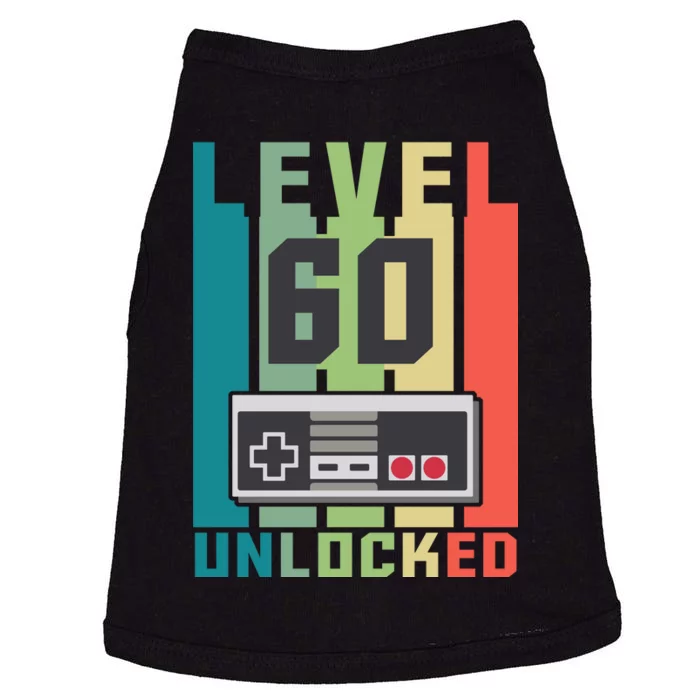 Level 60 Unlocked Funny Retro Gamer Birthday Doggie Tank