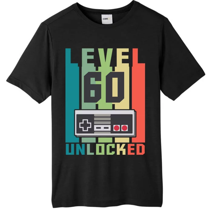 Level 60 Unlocked Funny Retro Gamer Birthday ChromaSoft Performance T-Shirt