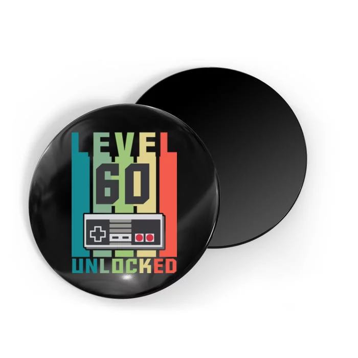 Level 60 Unlocked Funny Retro Gamer Birthday Magnet