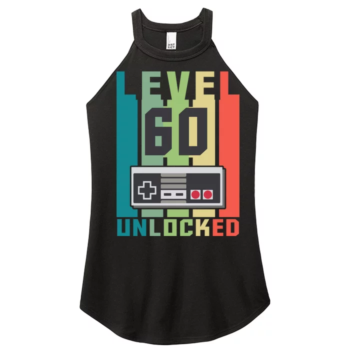 Level 60 Unlocked Funny Retro Gamer Birthday Women’s Perfect Tri Rocker Tank