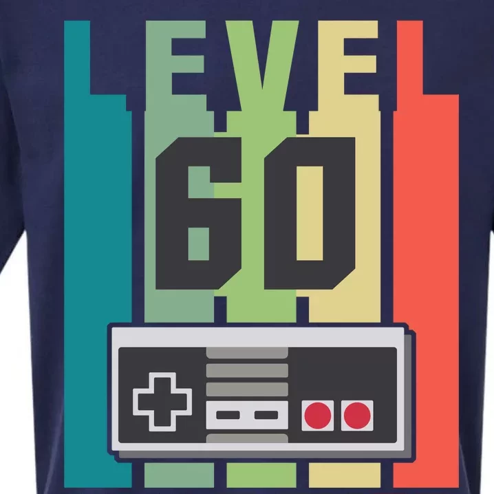 Level 60 Unlocked Funny Retro Gamer Birthday Sueded Cloud Jersey T-Shirt