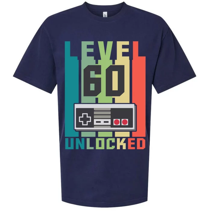 Level 60 Unlocked Funny Retro Gamer Birthday Sueded Cloud Jersey T-Shirt