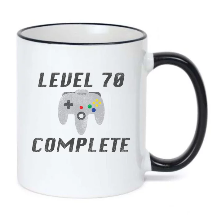 Level 70 Complete 70th Birthday Black Color Changing Mug