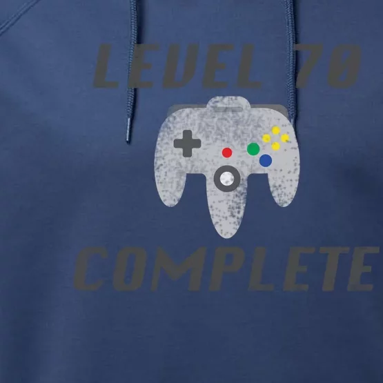 Level 70 Complete 70th Birthday Performance Fleece Hoodie