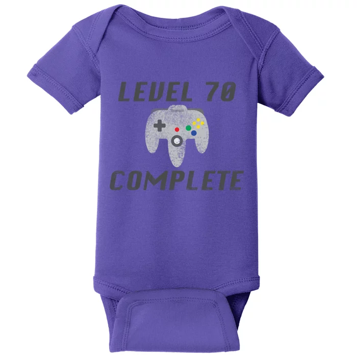 Level 70 Complete 70th Birthday Baby Bodysuit