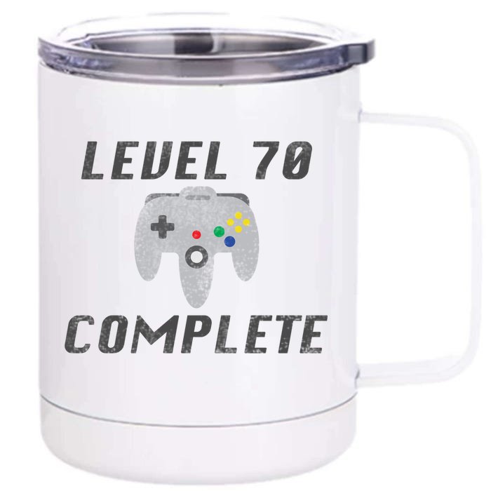 Level 70 Complete 70th Birthday Front & Back 12oz Stainless Steel Tumbler Cup